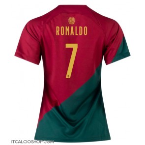 Portogallo Cristiano Ronaldo #7 Prima Maglia Femmina Mondiali 2022 Manica Corta